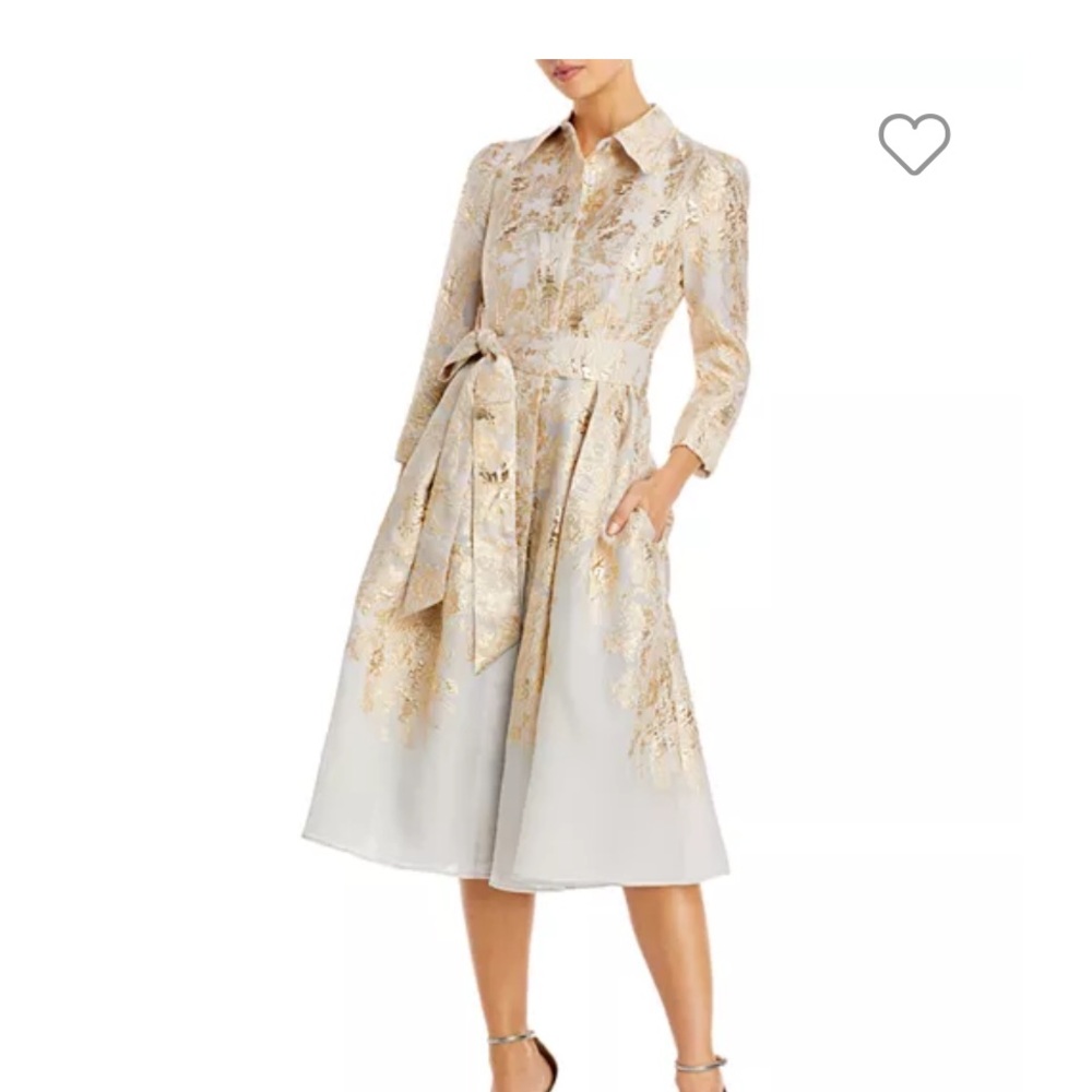 Rickie Freeman for Teri John metallic jacquard dress size 16.  Worn once.